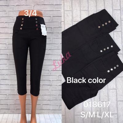 Women's black 3/4 leggings 018617