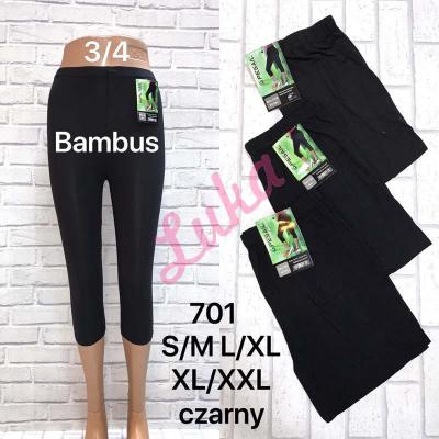 Women's black 3/4 leggings 701