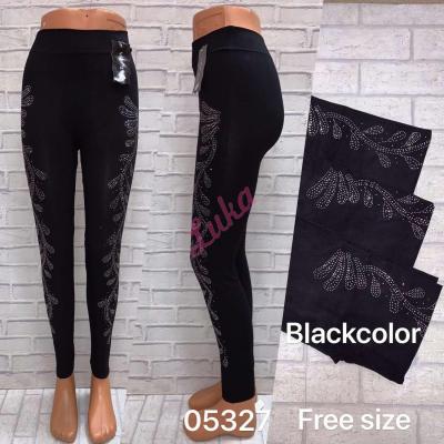 Women's black leggings 05327