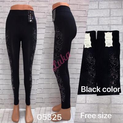 Women's black leggings 05325