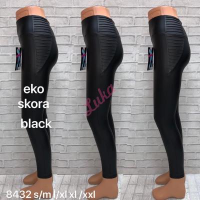 Women's black leggings 8432