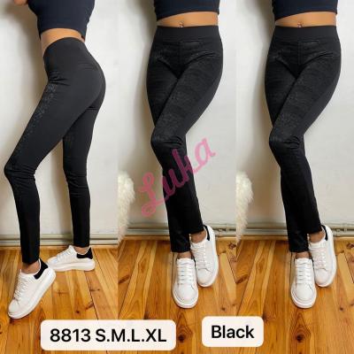 Women's black leggings 8813