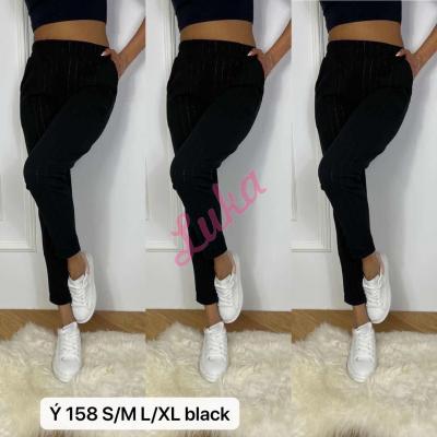 Women's black leggings y158