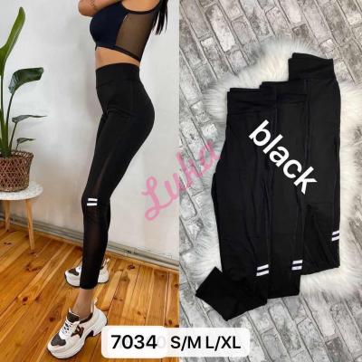 Women's black leggings 7034