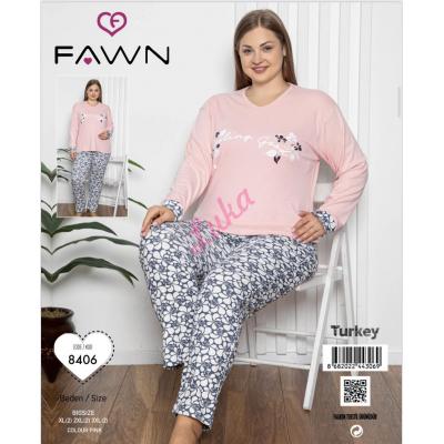 Piżama damska turecka Fawn 8406