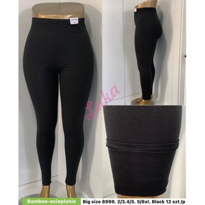 Women's black warm leggings 8999