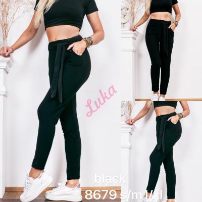 Women's black leggings 8679