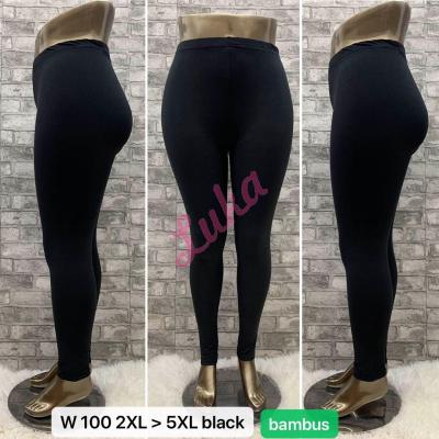 Women's big black leggings 18293