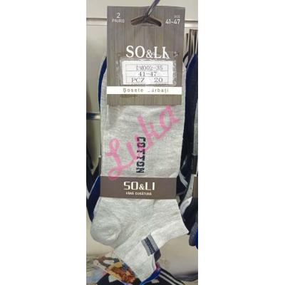 Men's low cut socks So&Li DM002-35