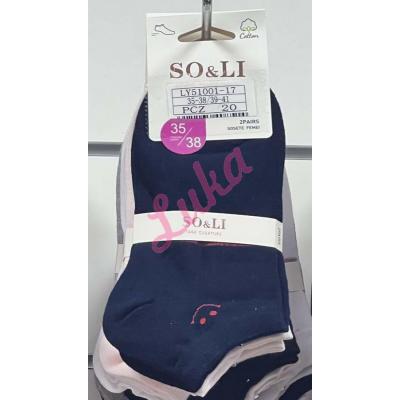 Women's low cut socks So&Li LY51001-17