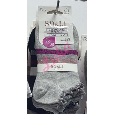 Women's low cut socks So&Li LY51001-22