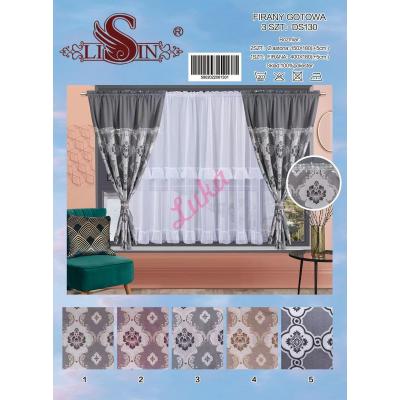Curtains Lisin DS130 1x400*180 2x150*180