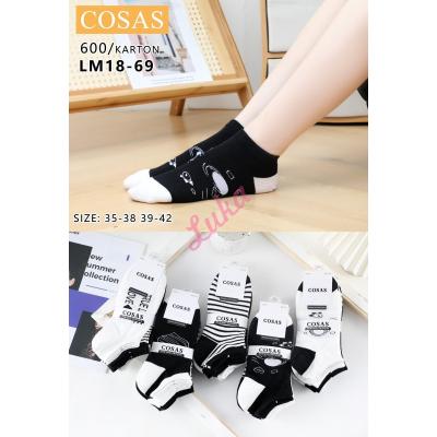 Women's low cut socks Cosas LM23-117