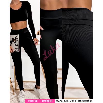 Women's black leggings 8978
