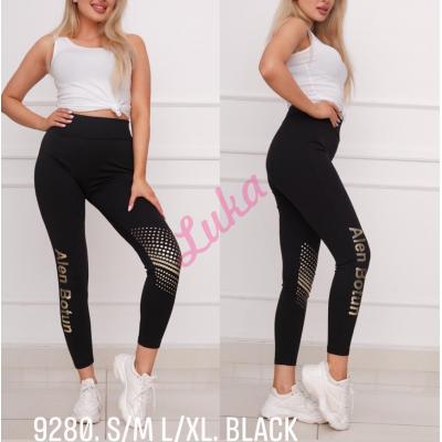 Women's black leggings 9280