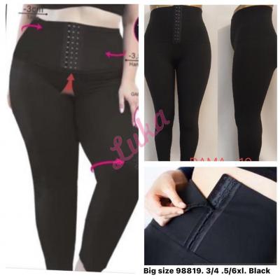 Women's black big leggings 98819