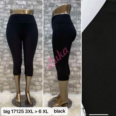 Women's big black leggings 17125