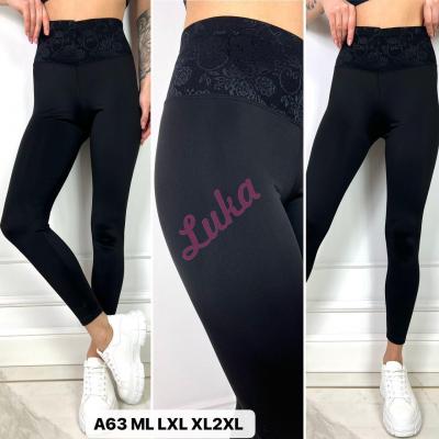 Legginsy damskie czarne a63