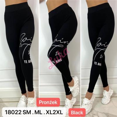 Women's black leggings 18022