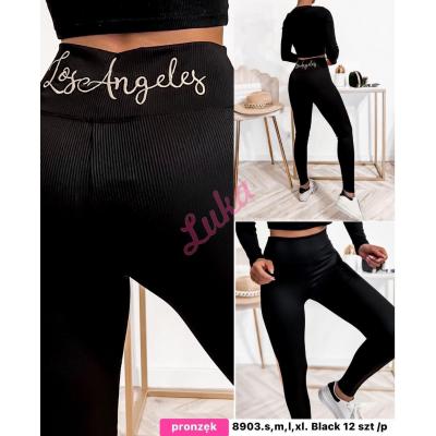 Women's black leggings 8903