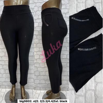 Women's big black leggings 9802