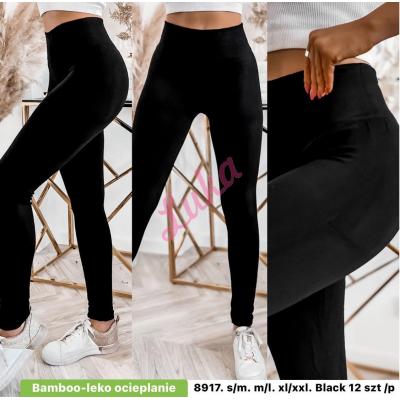 Women's black leggings 8917