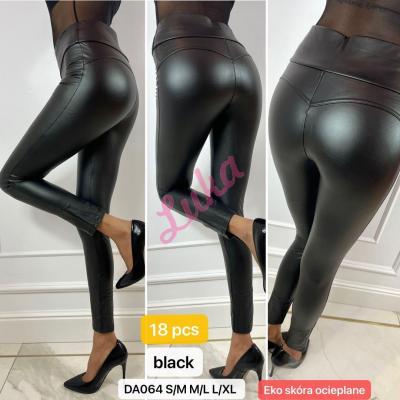 Women's black warm leggings da064