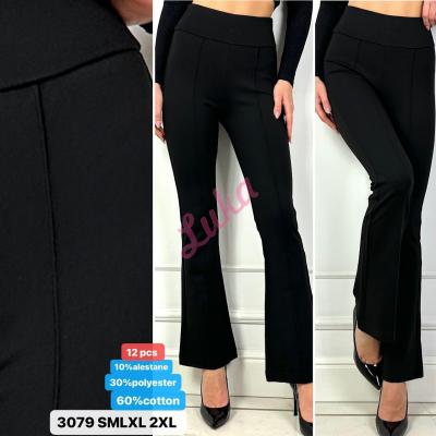 Women's black leggings 3079