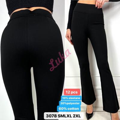 Women's black leggings 3078