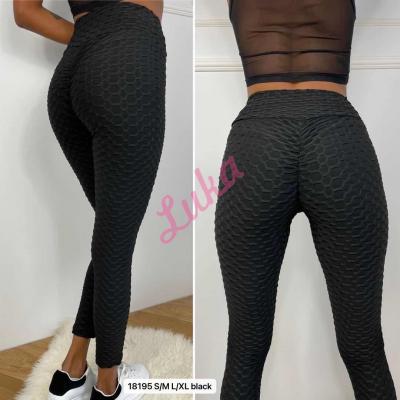 Women's black leggings 18195