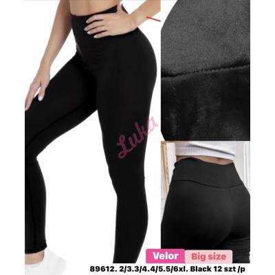 Women's big black leggings 89612