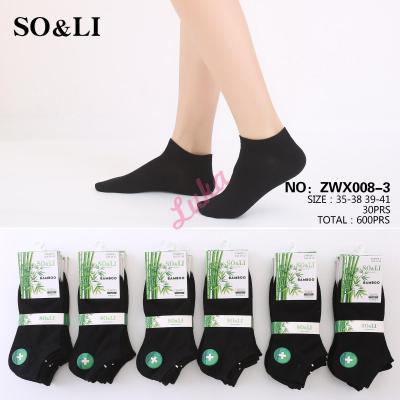 Women's low cut socks bamboo So&Li ZWX008-1