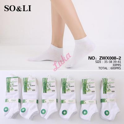 Women's low cut socks bamboo So&Li ZWX008-3
