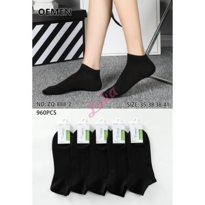 Women's low cut socks bamboo Oemen ZQ888-10