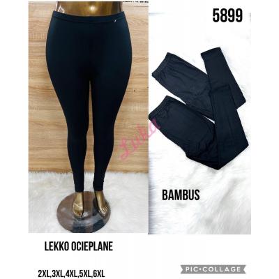 Women's big black leggings 5899