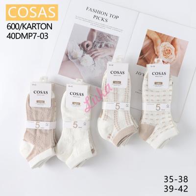 Women's low cut socks Cosas 40DMP7-03