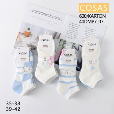 Women's low cut socks Cosas 40DMP7-08