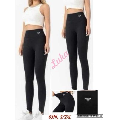 Women's black leggings 6314