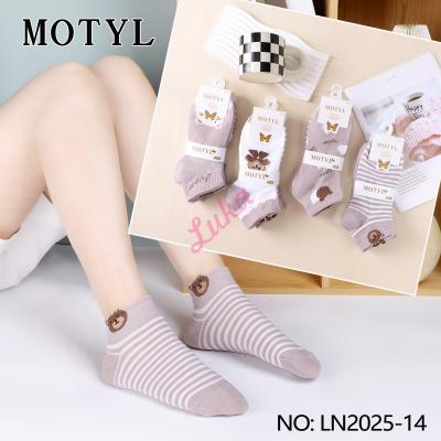 Women's low cut socks Motyl LN2025-14