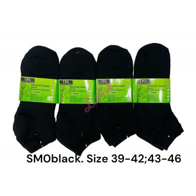 Men's low cut socks bamboo D&A SM0black