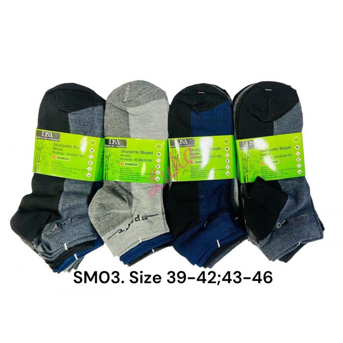 Men's low cut socks bamboo D&A SM0