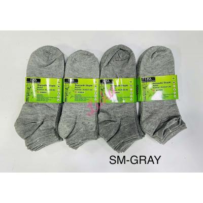 Men's low cut socks bamboo D&A SM0gray