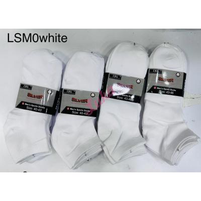 Men's low cut socks D&A LSM0white