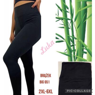 Women's big black leggings 651