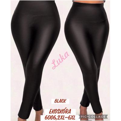 Women's big black leggings 6006