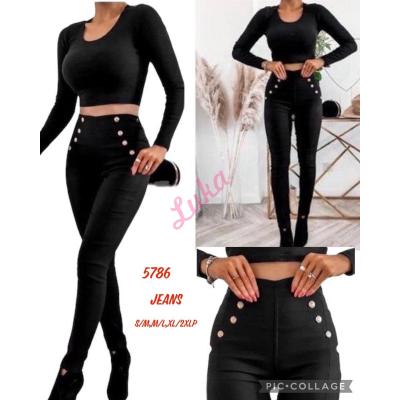 Women's black leggings 5786