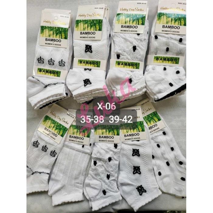 Women's low cut socks bamboo Hobby Day X-BLACK