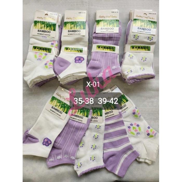 Women's low cut socks bamboo Hobby Day X-04