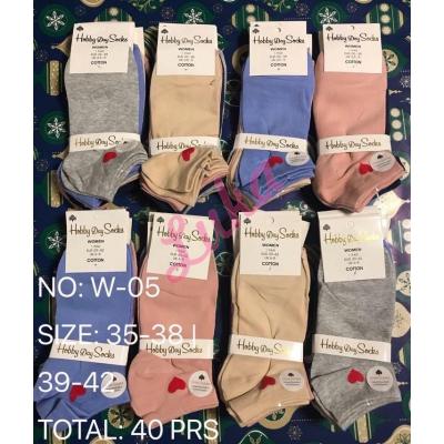 Women's low cut socks Hobby Day W-WHITE