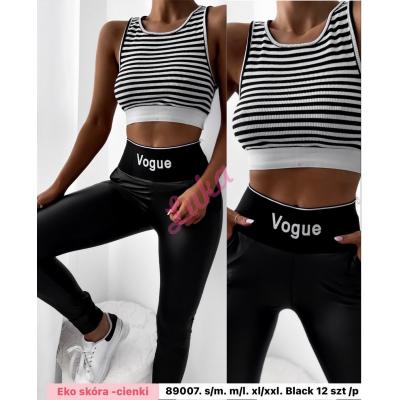 Women's black leggings 89007